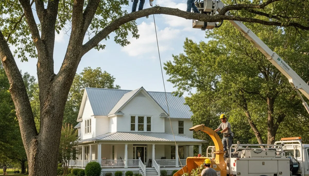 Tree service crew in Shawnee, OK providing professional tree trimming and removal services