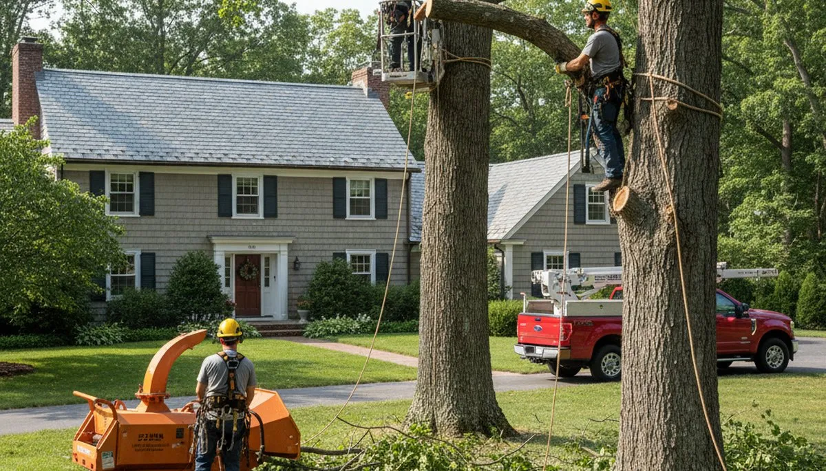Tree service crew in Shawnee, OK providing professional tree removal and trimming services