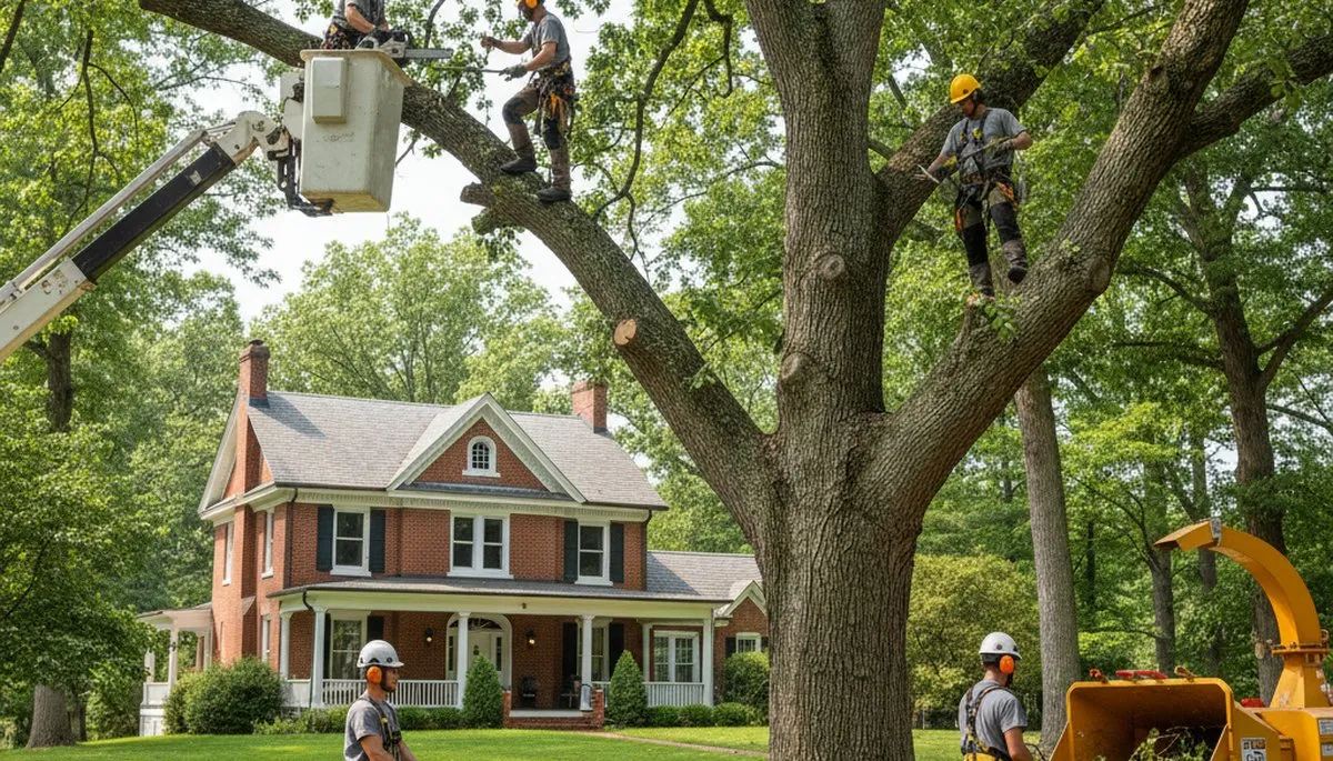 Tree service crew in Shawnee, OK providing professional tree care and removal services
